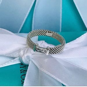 Tiffany & Co Somerset Mesh and Diamond Ring